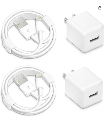 Picture of i Phone Charger, 5W USB to Lightning Cable 6Ft Quick Fast Charging Cord USB Wall Chargers Power Adapter for i Phone 14/13/12/11/X/8 Plus/XR/XS Max/SE/i Pad(2-Pack)