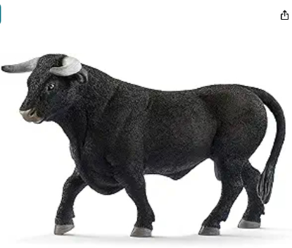 Picture of Schleich Farm World, Animal Toys for Boys and Girls 3 and Above, Black Bull Cow Toy Figurine