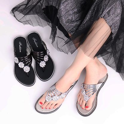 Picture of Flat silver women's shoes