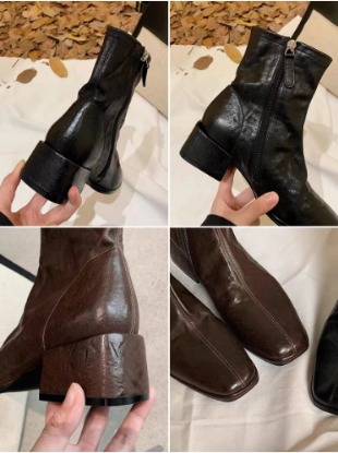 Picture of Horse skin skinny short boots