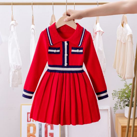 Picture of Girls' sweater dress 2023 preppy