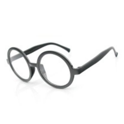 Picture of Korean version of decorative round frame glasses with empty frame frame