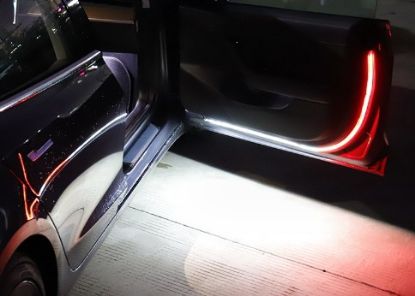 Picture of Car door flow light modification with LED flow light guide strip