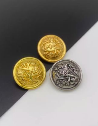 Picture of Gold retro men's and women's clothing jacket buttons cardigan skirt decorative buttons high-grade button suit buttons