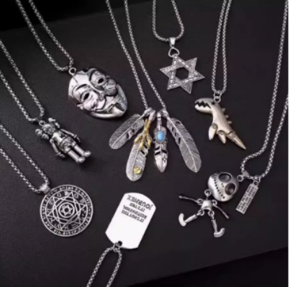 Picture of INS hip-hop titanium steel pendant hoodie chain female fashion accessories decorations