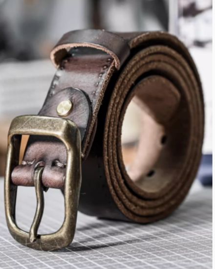 Picture of Leather Belt Men's fashion first layer leather needle buckle belt simple casual leather belt retro handmade belt men's belt