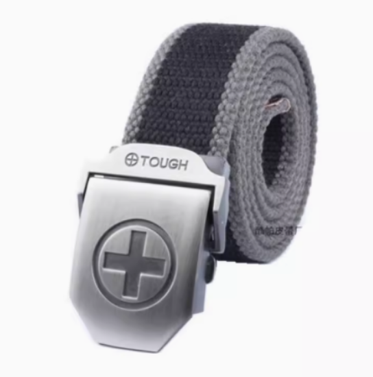 Picture of Great circle ten gold buckle fashion canvas belt tide men's Korean version of outdoor mountaineering leisure woven belt