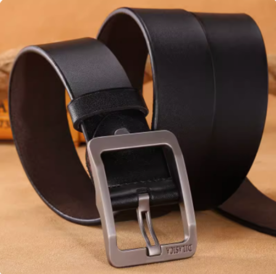 Picture of Belt men's leather buckle pure cowhide youth leisure business belt young Korean version of jeans belts.