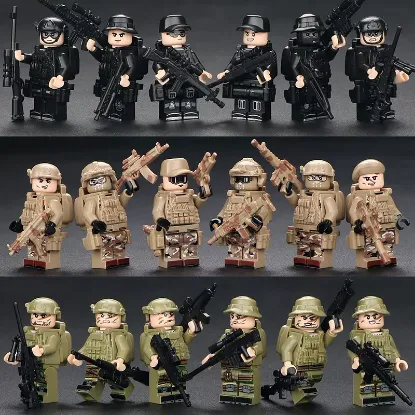 Picture of Special Forces Police Doll Children's Educational Puzzle Assembly